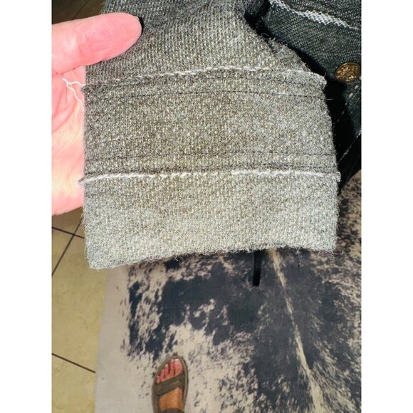 Marese Steampunk Embroider Floral Military Coat Jacket M Grey Rose Floral Cotton - Picture 10 of 10